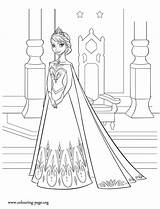 Coloring Elsa Frozen Queen Arendelle Colouring Pages Print Disney Movie sketch template
