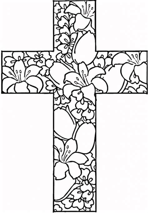 christian cross coloring pages coloring pages