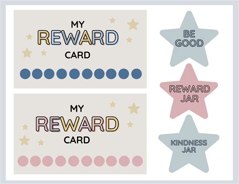 reward punch card etsy