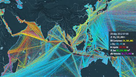 incredible visualization   worlds shipping routes vox