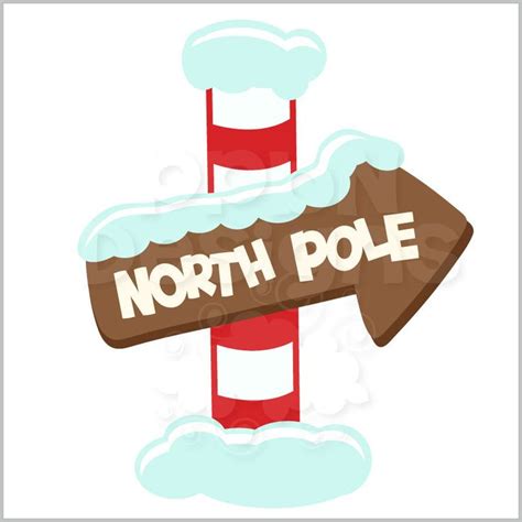 printable north pole sign