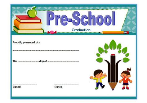 editable kindergarten graduation certificates  professionally