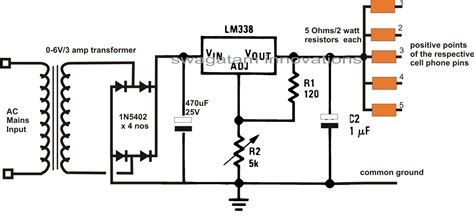 electronic circuits assembly    cell phone charger circuit