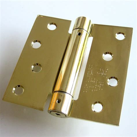 spring door hinge square corner polished brass adjustable  closing ebay