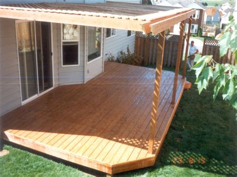 wood flat roof decks flat wood deck designs ideas picture