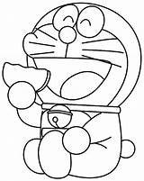 Doraemon Eating Donut Coloring Pages Printable Description sketch template