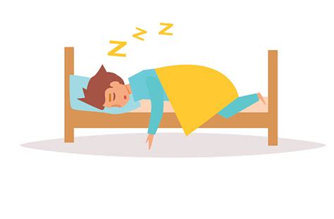 man sleeping in bed vector stock illustration download image now istock