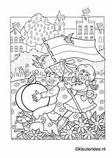 Koningsdag Kleurplaten Kleurplaat Kleuteridee Printen Horsthuis sketch template