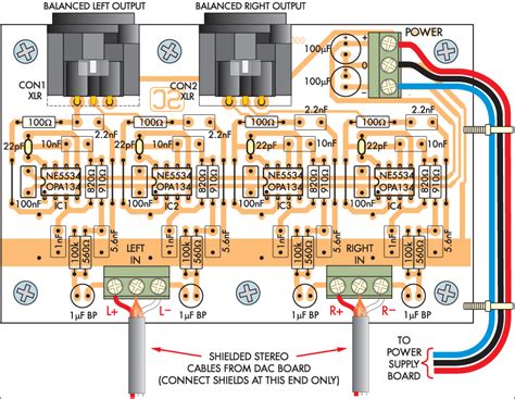 balanced output board   stereo dac circuit diagram