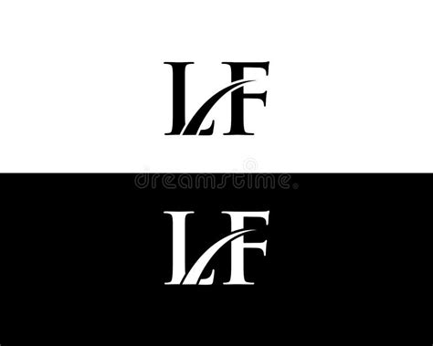 letter lf logo design unique stock vector illustration  identity