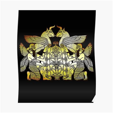 ancient assyrian symbols posters redbubble
