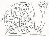 Baby Coloring Pages Congratulations Boy Colouring Printable Doodle Card Cards Oh Embroidery Choose Board Quote Alley sketch template