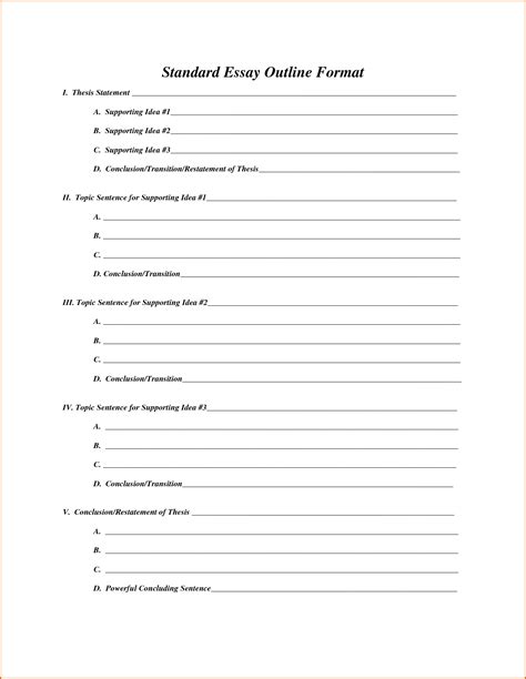 outline format template hq printable documents