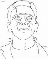 Coloring Frankenstein Drawing Pages Monster Printable Face Color Simple Classic Movie Template Print Halloween Bride Monsters Kite Neck Sketch Line sketch template