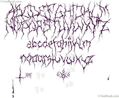 black metal font eaglelook