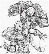 Hulk Greatestcoloringbook Spiderman sketch template