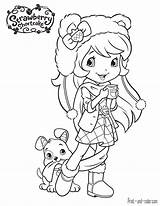 Shortcake Strawberry Coloring Pages Color Print Girls Printable Puppy Book Cartoons Choose Board sketch template