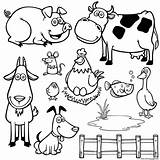 Farm Animals Coloring Pages Kids Cute Muddy Printable Cartoon Field Book Print Illustration Vector Drawings Designlooter 450px 9kb sketch template