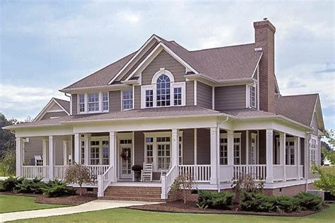 plan wg country farmhouse  wrap  porch country style house plans porch house