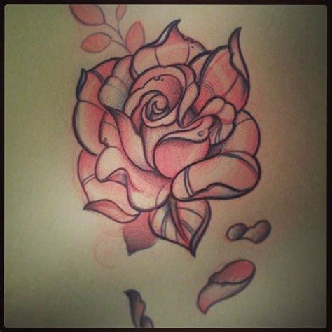 falling rose petals tattoo design  tattoo designs