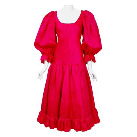 oscar de la renta size 8 pink faille structured skirt cocktail dress at
