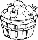 Manzanas Baskets Fruit Clipground sketch template