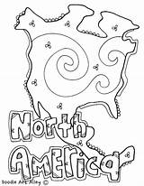 Coloring America North Pages South Continent Continents Liquid Solid Gas Printable Doodles Color Getcolorings Branches Classroom Classroomdoodles Map Doodle Getdrawings sketch template