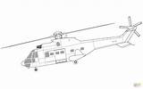 Puma As332 Helicopter Hubschrauber Eurocopter sketch template