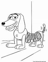 Story Coloring Slinky Characters Dog Printable Pages Toy sketch template