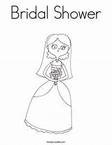 Coloring Wife Shower Bridal Bride Twistynoodle Built California Usa Print Noodle sketch template