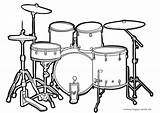 Schlagzeug Malvorlage Tambor Coloriage Musik Musikinstrumente Malvorlagen Impresionante Drums Seite Dibujosonline Imprimer Categorias sketch template