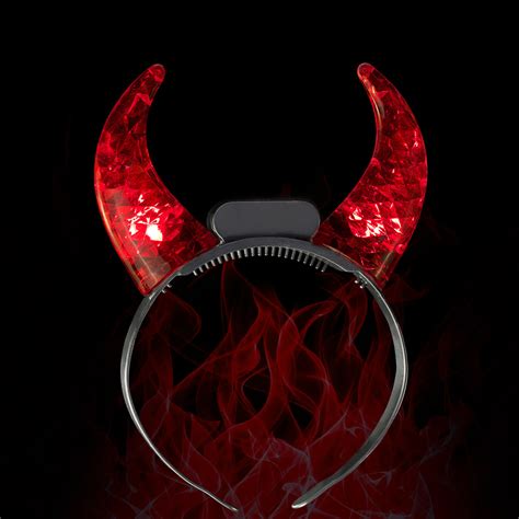 red light  devil horns