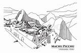 Machu Picchu Peru Drawing Sketch Vector Ruin Civilization Ancient Perspective Paintingvalley Illustration Province sketch template