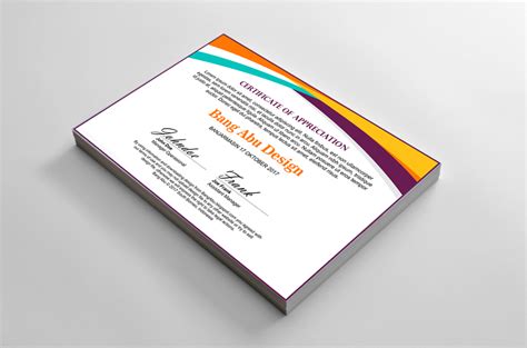 blank certificate background colored bang abu design