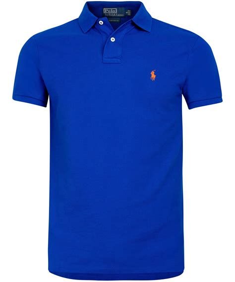 lyst polo ralph lauren royal blue polo shirt  blue  men