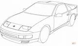 Nissan Pages Coloring 240sx Template 300zx Car 240z sketch template