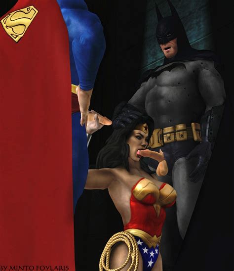 Diana Prince Sucks Superman And Batman Justice League Group Sex