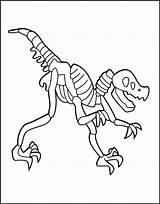 Fossil Coloring Dinosaur Pages Getcolorings Printable sketch template