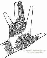 Henna Drawing Hand Simple Getdrawings sketch template
