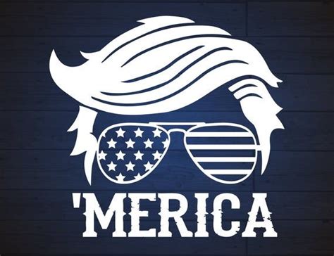 trump merica trump  trump hair style sunglasses american flag design election