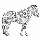 Coloring Pages Animal Geometric Pony Animals Color Book Just Printable Thecottagemarket sketch template