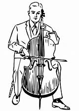Cello Violoncello Violonchelo Violoncelle Malvorlage Coloriage Colorir Kleurplaat Instrumentos Musicais Kleurplaten Ausmalbild Ausmalbilder Imágenes Educima sketch template