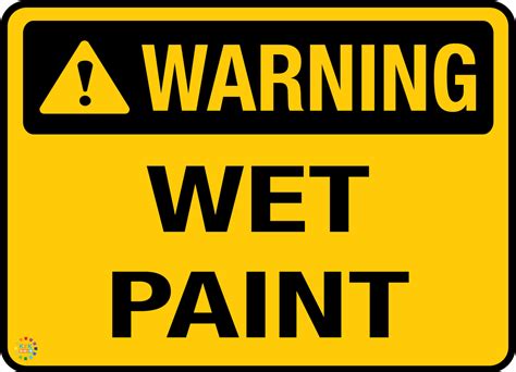 printable wet paint signs