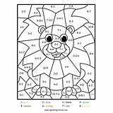 Addition Subtraction Minds Unicorn Colouring sketch template