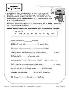 circling prepostions worksheet preposition worksheets prepositions