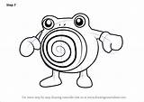 Pokemon Step Go Poliwhirl Draw Drawing Tutorials sketch template