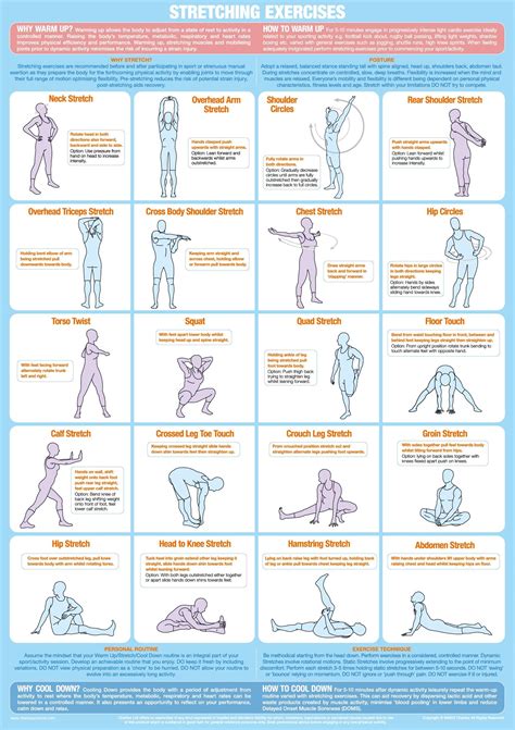 stretching warm  exercise poster