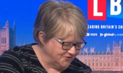 therese coffey s alarm goes off during interview and she has a