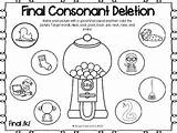 Coloring Final Consonant Deletion Mats Smash Sheets Preview sketch template