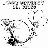 Dr Seuss Coloring Pages Birthday Happy Balloons Cat Hat Printable 600px 56k Resolution Info Type  Size Jpeg sketch template